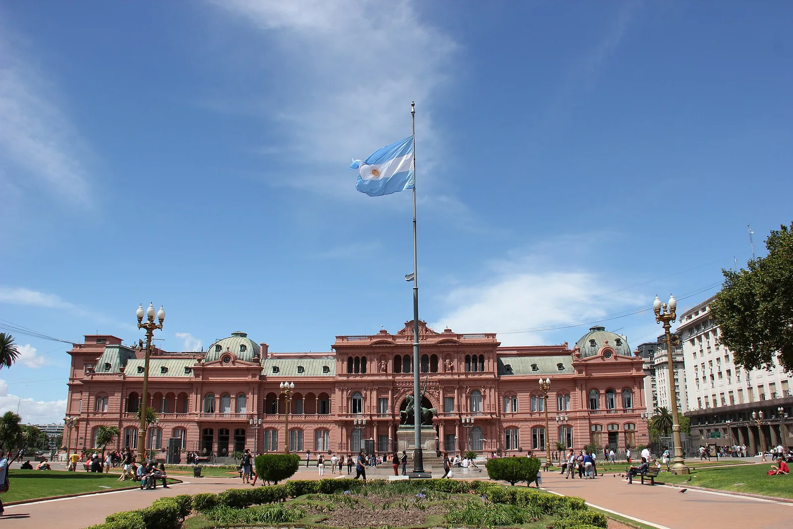 Casa Rosada na Plaza de Mayo, em Buenos Aires